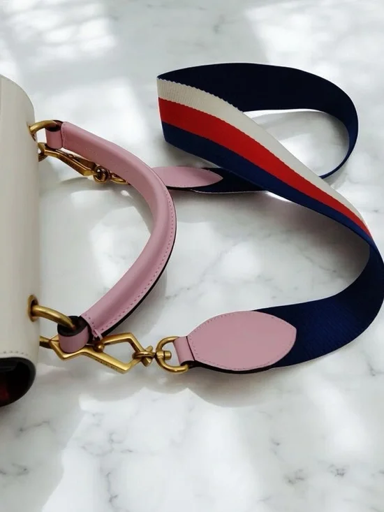 GUCCI Queen Margaret Bee Top Handle Bag Tricolor Leather Small - Picture 11 of 12